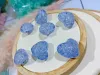 Acrylic straight-hole heart-shaped floral hair tie accessory head details Picture